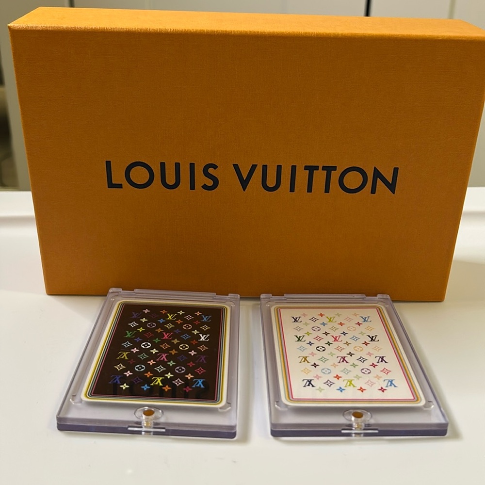 Louis Vuitton Murakami Jack of hearts playing cards. SET of 2 multicolor